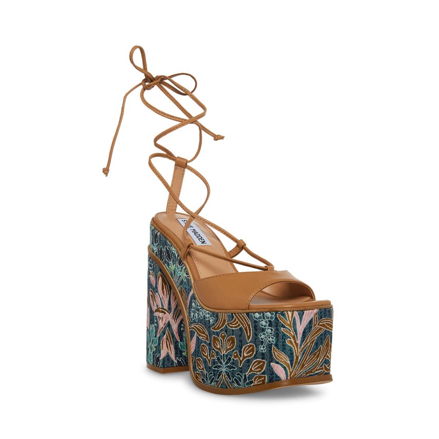 Sandalias de Plataforma Steve Madden Anika Cuero Mujer Multicolor | ES SQ8296